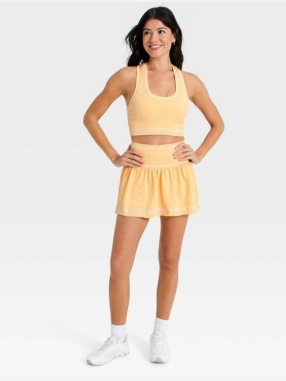 All In Motion - Women's Seamless Cable Knit Skort - All In Motion Yellow - Picture 3 of 4